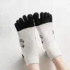 Women Five Toe Socks 5 Pack Breathable Cotton Anti Odor Socks