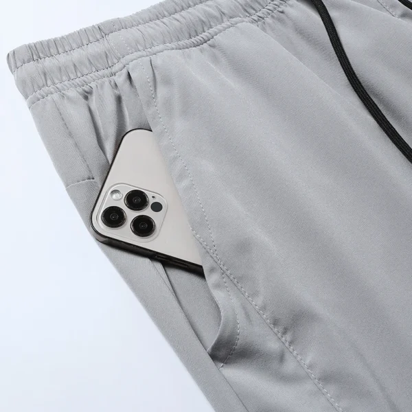 CHRLCK Men Running Pants Jogging Casual Summer Thin Sweatpants Quick Dry Ice Silk Straight Trousers Sports Gym Breathable Unisex