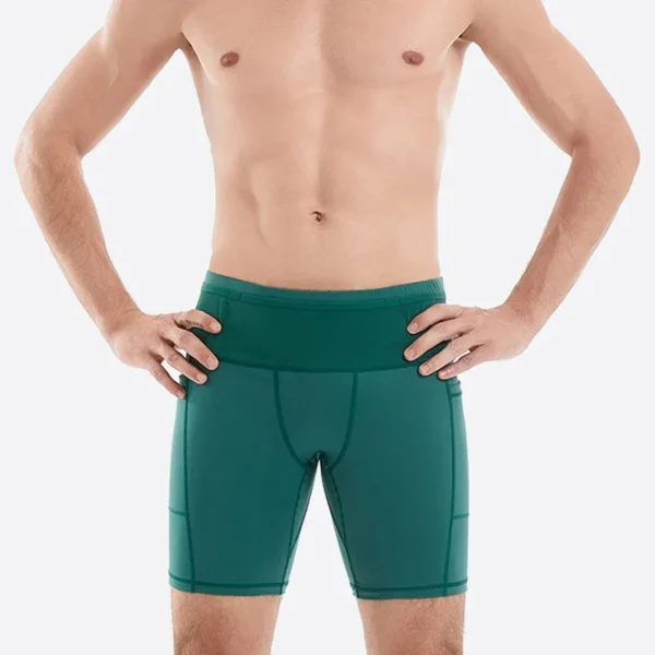 Men Women Quick Dry Marathon Running Shorts with Waist Pack Compression Gym Tights Yoga Fitness Sport Short Pants