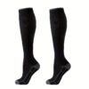 3-Pack Compression Socks Comfortable Breathable Support Socks (Black/Grey/Blue)